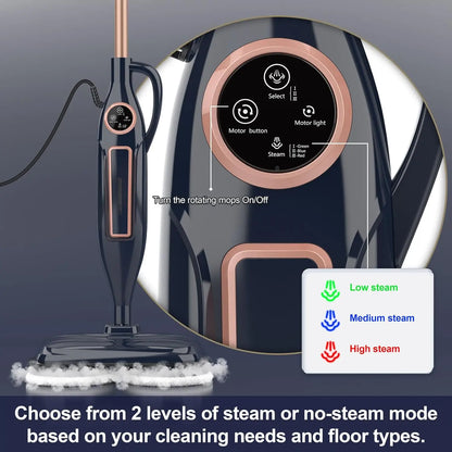Steam Mop Cleaner with Rotating Mop